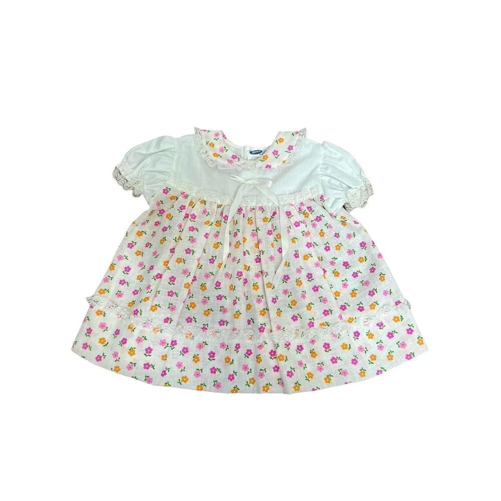 Vintage Bryan Dress Baby Girl Floral Lace Size‎ L